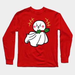 Cute Laughing Christmas Ghost Long Sleeve T-Shirt